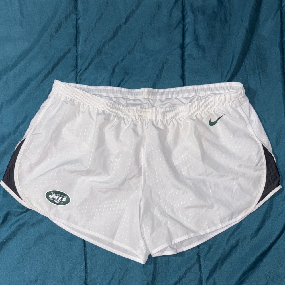 Nike Women's White and Black  Athletic Shorts - NFL Jets - XL